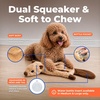 Best Pet Supplies Squeaky Dog Toys with Soft Durable Fabric for Small, Medium and Large Pets Interactive Toy for Indoor Play, Supports Active Biting and Play – Fuchsia, Green, Medium(Brown Snow Leopard)