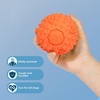 Best Pet Supplies Squeaky Dog Toys with Soft Durable Fabric for Small, Medium and Large Pets Interactive Toy for Indoor Play, Supports Active Biting and Play – Fuchsia, Green, Medium(Orange)