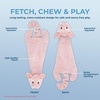 Best Pet Supplies Squeaky Dog Toys with Soft Durable Fabric for Small, Medium and Large Pets Interactive Toy for Indoor Play, Supports Active Biting and Play – Fuchsia, Green, Medium(Pig)