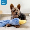 Best Pet Supplies Squeaky Dog Toys with Soft Durable Fabric for Small, Medium and Large Pets Interactive Toy for Indoor Play, Supports Active Biting and Play – Fuchsia, Green, Medium(Crinkle Duck (Light Green & Turquoise))