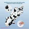Best Pet Supplies Squeaky Dog Toys with Soft Durable Fabric for Small, Medium and Large Pets Interactive Toy for Indoor Play, Supports Active Biting and Play – Fuchsia, Green, Medium(Cow)