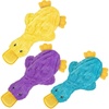 Best Pet Supplies Interactive Squeaky Dog Chew Toy, Ideal Dog Toys for Chewers, Small, Medium & Large Dogs, and Fetch Lovers – Tennis (Yellow), Medium (Pack of 4)(Crinkle Duck (Yellow  Purple & Turquoise))