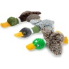 Best Pet Supplies Interactive Squeaky Dog Chew Toy, Ideal Dog Toys for Chewers, Small, Medium & Large Dogs, and Fetch Lovers – Tennis (Yellow), Medium (Pack of 4)(Mallard Duck (Gray  Gray  Brown))