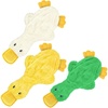 Best Pet Supplies Interactive Squeaky Dog Chew Toy, Ideal Dog Toys for Chewers, Small, Medium & Large Dogs, and Fetch Lovers – Tennis (Yellow), Medium (Pack of 4)(Crinkle Duck (White  Yellow & Green))