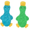 Best Pet Supplies Squeaky Dog Toys with Soft Durable Fabric for Small, Medium and Large Pets Interactive Toy for Indoor Play, Supports Active Biting and Play – Fuchsia, Green, Medium(Crinkle Duck (Light Green & Turquoise))