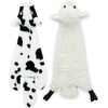 Best Pet Supplies Squeaky Dog Toys with Soft Durable Fabric for Small, Medium and Large Pets Interactive Toy for Indoor Play, Supports Active Biting and Play – Fuchsia, Green, Medium(Multicolor/Sheep & Cow)