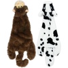 Best Pet Supplies Squeaky Dog Toys with Soft Durable Fabric for Small, Medium and Large Pets Interactive Toy for Indoor Play, Supports Active Biting and Play – Fuchsia, Green, Medium(Multicolor/Monkey & Cow)