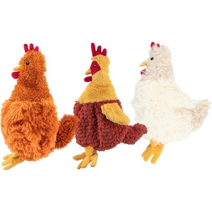 Best Pet Supplies Interactive Squeaky Dog Chew Toy, Ideal Dog Toys for Chewers, Small, Medium & Large Dogs, and Fetch Lovers – Tennis (Yellow), Medium (Pack of 4)(Crinkle Chicken (Brown  Beige  Wine Red))