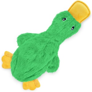 Best Pet Supplies Interactive Squeaky Dog Chew Toy, Ideal Dog Toys for Chewers, Small, Medium & Large Dogs, and Fetch Lovers – Tennis (Yellow), Medium (Pack of 4)(aCrinkle Duck (Light Green))