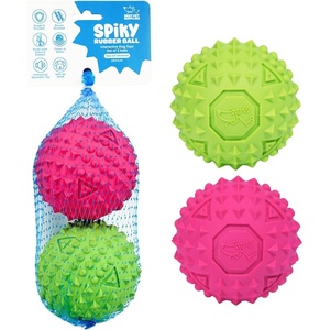 Best Pet Supplies Squeaky Dog Toys with Soft Durable Fabric for Small, Medium and Large Pets Interactive Toy for Indoor Play, Supports Active Biting and Play – Fuchsia, Green, Medium(Fuchsia  Green)