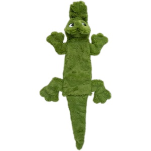 Best Pet Supplies Squeaky Dog Toys with Soft Durable Fabric for Small, Medium and Large Pets Interactive Toy for Indoor Play, Supports Active Biting and Play – Fuchsia, Green, Medium(Green/Alligator)