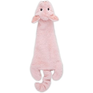 Best Pet Supplies Squeaky Dog Toys with Soft Durable Fabric for Small, Medium and Large Pets Interactive Toy for Indoor Play, Supports Active Biting and Play – Fuchsia, Green, Medium(Pig)